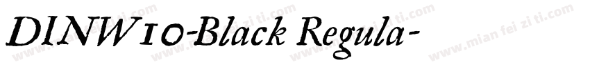 DINW10-Black Regula字体转换